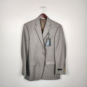 RALPH LAUREN | NWT Men's LELA Plaid Single-Breasted Sportscoat Sz 38R Grey Blue